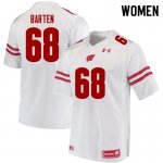 Women's Wisconsin Badgers NCAA #68 Ben Barten White Authentic Under Armour Stitched College Football Jersey PQ31J05EK